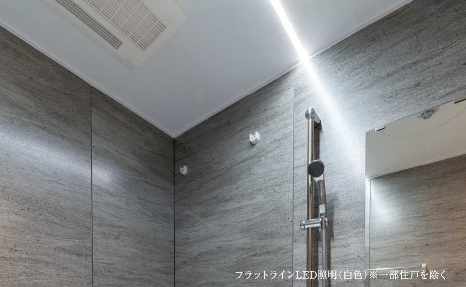 フラットラインLED照明（白色）※一部住戸を除く
