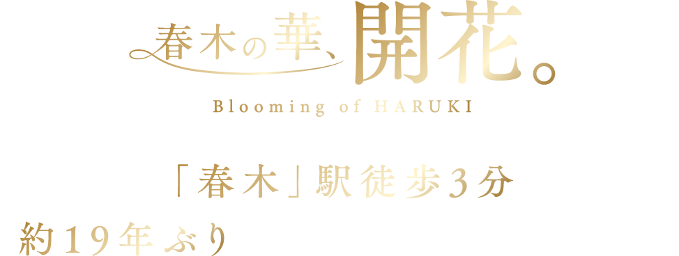 春木の華、開花。「春木」駅徒歩3分、約19年ぶり（※１）に待望の新築分譲マンションが誕生。