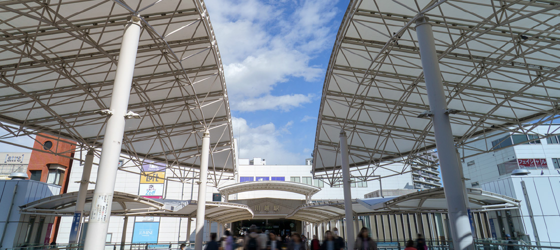 川越駅西口ペデストリアンデッキ(徒歩6分・約450m)